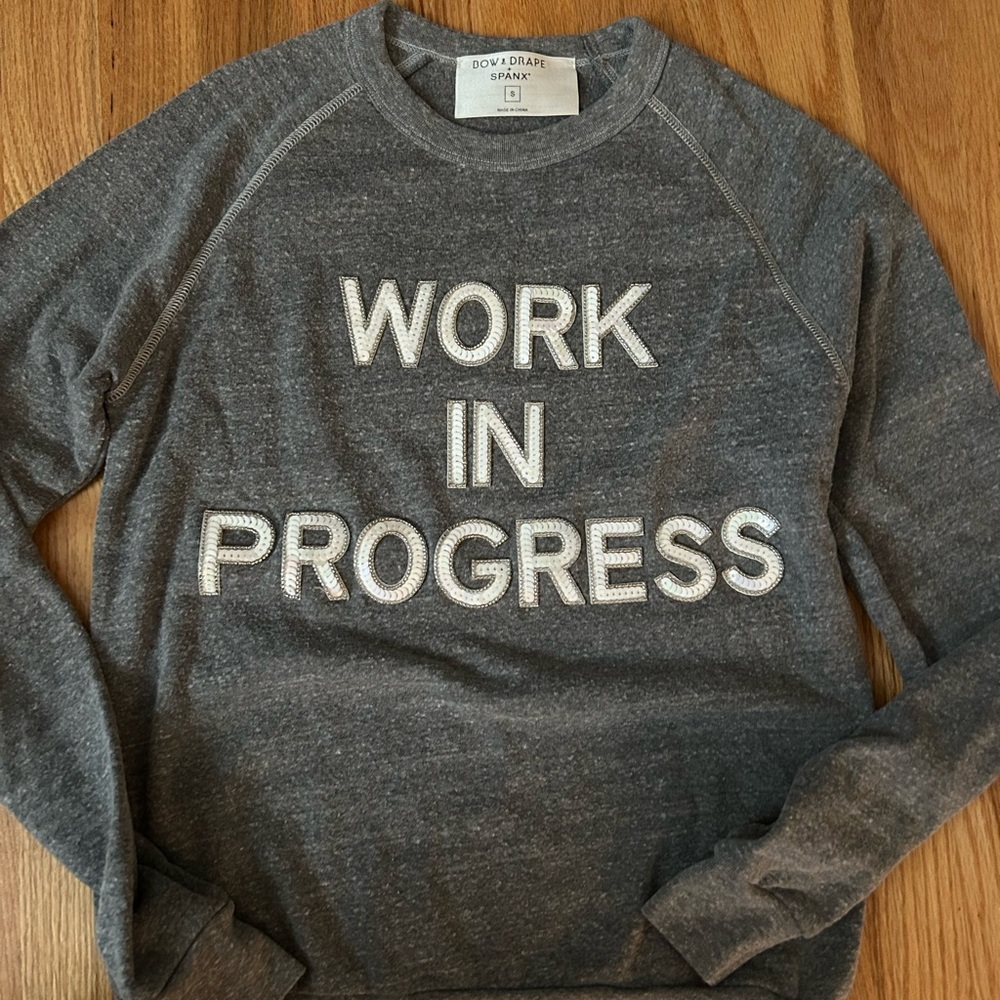 Bow & Drape X SPANX raglan style sweatshirt